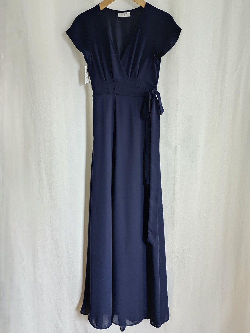 Aritzia Babaton Lexia Short Sleeve Chiffon Wrap Maxi Dress - Picture 4 of 16